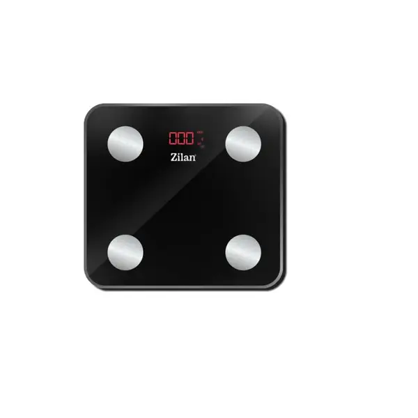 Cantar corporal Zilan ZLN9007 din sticla securizata, capacitate 3-180kg, Aplicatie OKOK, Display LED