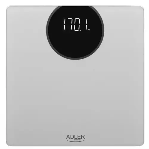 Cantar de baie Adler AD 8175, Max 180 kg, Diviziune 100 g, Afisaj LED (Argintiu)