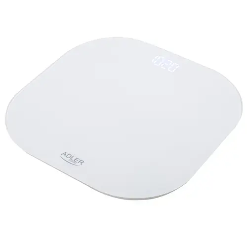 Cantar de baie Adler AD 8188, max 180 kg, Precizie 100g, Afisaj LED, Picioare antiderapante (Alb)