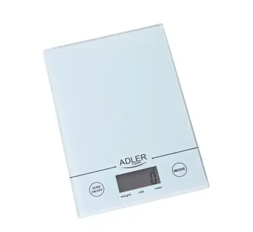 Cantar de bucatarie Adler AD 3138, 5 kg, Ecran mare LCD, Auto-zero, Oprire automata (Alb)
