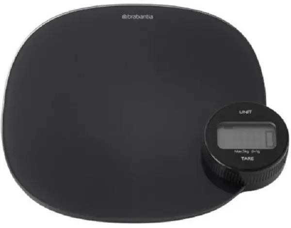 Cântar de bucătărie Brabantia - Tasty+ Jade, 5 kg, gri