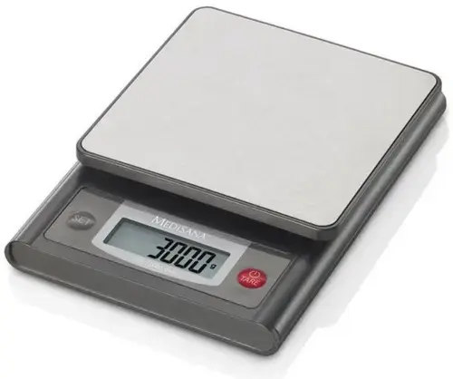 Cantar de bucatarie digital Medisana KS200 40469, 3 kg (Gri)