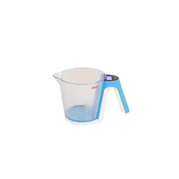 Cantar de bucatarie digital Zilan ZLN 7788,Albastru cu cana, capacitate 2 kg