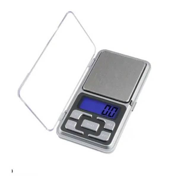 Cantar digital de buzunar DEPOX , afisaj LCD, protectie plastic, 12 cm, 200g maxim, argintiu