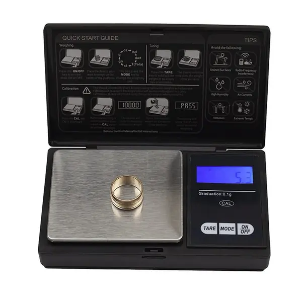 Cantar digital de buzunar DEPOX , Special Weight, afisaj LCD, protectie plastic, 13 cm, 500g maxim, negru