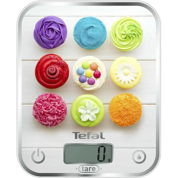 Cantar electronic de bucatarie Tefal Optiss Decor BC5122V1, 5 kg, Multicolor