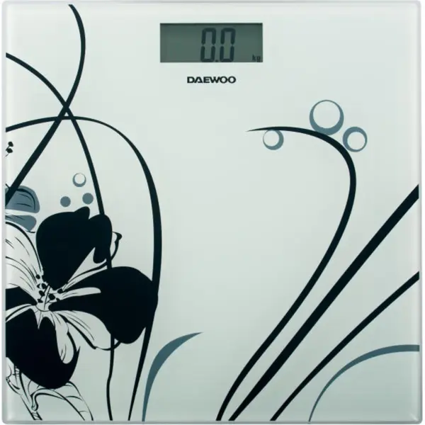 Cantar electronic de persoane Daewoo DBS210W, Capacitate 150 kg, Auto zero, Auto oprire, LCD, Alb