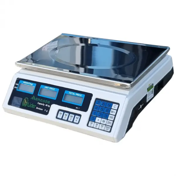 Cantar electronic Mencoza Lider Premium, 40kg, digital, functii multiple, display LED