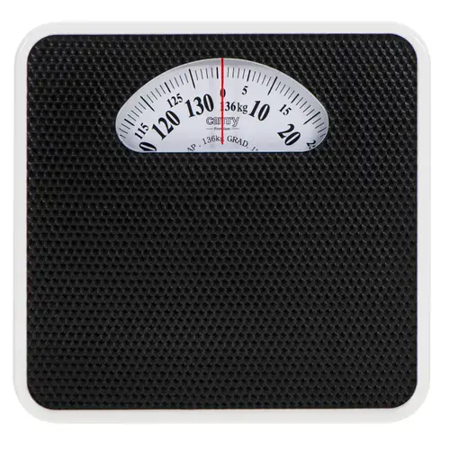 Cantar mecanic de baie Camry CR8181, Max 136 kg, Precizie 1 kg (Alb/Negru)