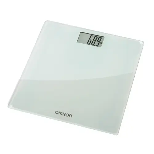 Cantar super slim Omron HN-286-E, 180 kg, Sticla securizata, Display LCD, Gri