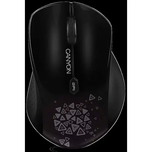 Canyon CANYON CNS-CMSW4 Mouse (Wireless, Optical 800/1280 dpi, 6 btn, USB, power saving technology), Black