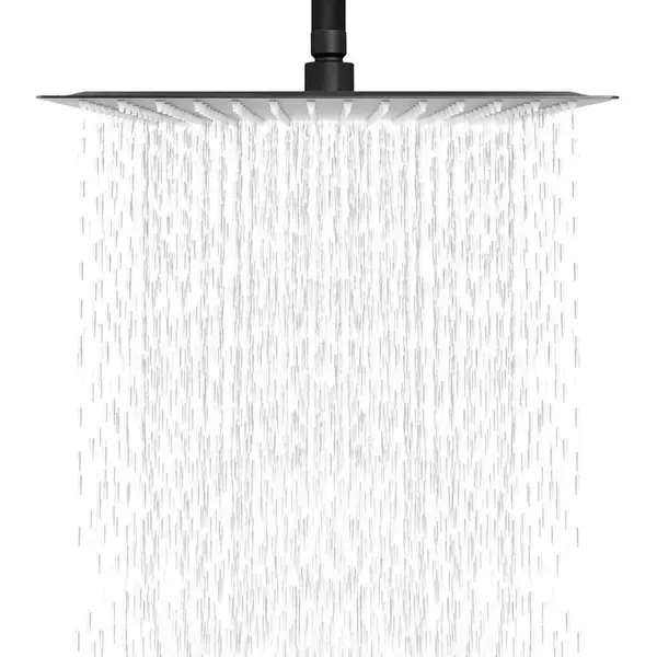 Cap de Dus Tip Ploaie BisDesign , Ultra Slim, Finisaj Negru Mat, Dimensiune 30x30 cm