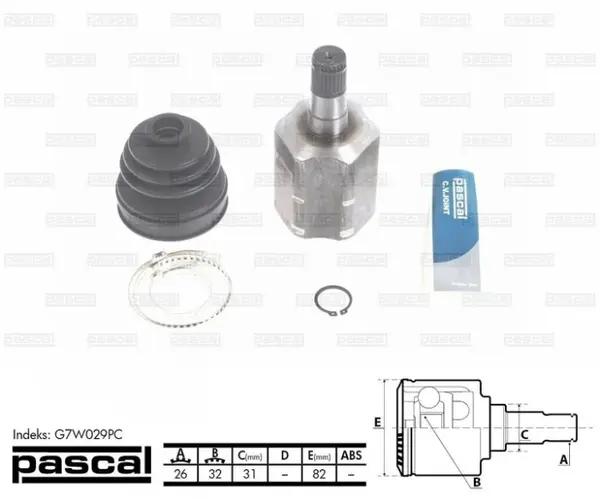 Cap planetara spre cutia de viteze (26z 32z 31mm) AUDI A3; SEAT ALTEA, ALTEA XL, LEON, TOLEDO III; SKODA OCTAVIA II; VW CADDY III, EOS, GOLF PLUS, GOLF V, GOLF VI, JETTA III, PASSAT, TOURAN 1.2 1.6 2.
