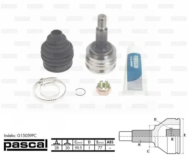 Cap planetara spre roata (28z 30z 59,5mm) MITSUBISHI LANCER VIII 1.5 1.5LPG dupa 2008