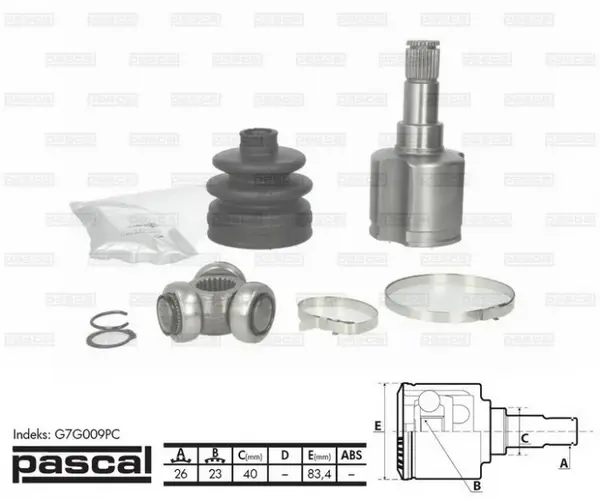 Cap planetara stanga spre cutia de viteze (26z 23z 40mm) FORD FOCUS C-MAX, FOCUS II 1.6D 1.8D intre 2003-2013