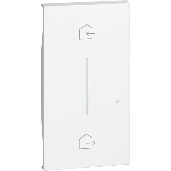 Capac 2 module iluminabil pentru dispozitive de control al scenariilor fara fir. Simbol In&Out(K4570CW) Bticino Living Now KW40M2, alb