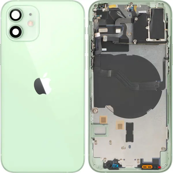 Capac Baterie Apple iPhone 12, Cu Carcasa Mijloc, Verde, Swap