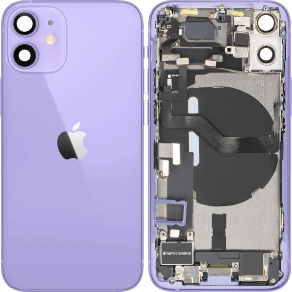 Capac Baterie Apple iPhone 12 mini, Cu Carcasa Mijloc, Full Parts, Mov, Swap