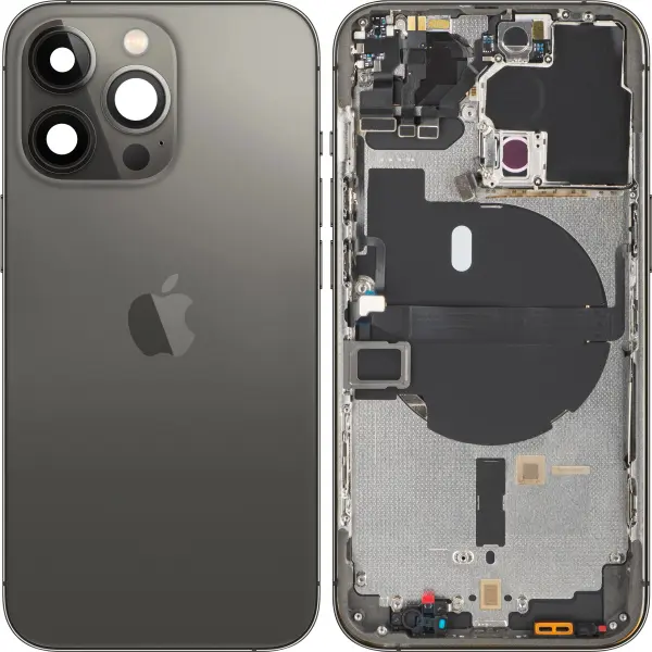 Capac Baterie Apple iPhone 13 Pro, Cu Carcasa Mijloc, Negru (Graphite), Swap