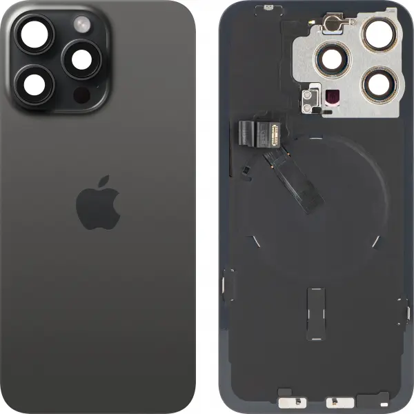 Capac Baterie Apple iPhone 15 Pro Max, Negru (Black Titanium), Swap