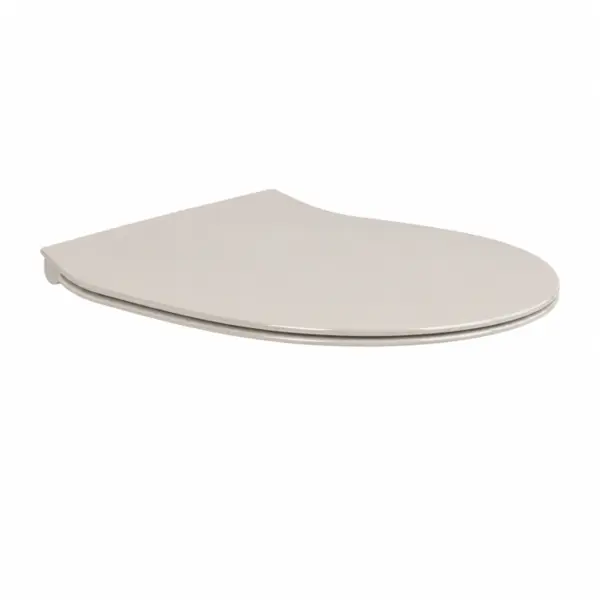 Capac vas wc cu soft close, quick release, crem lucios, Hatria Planeta