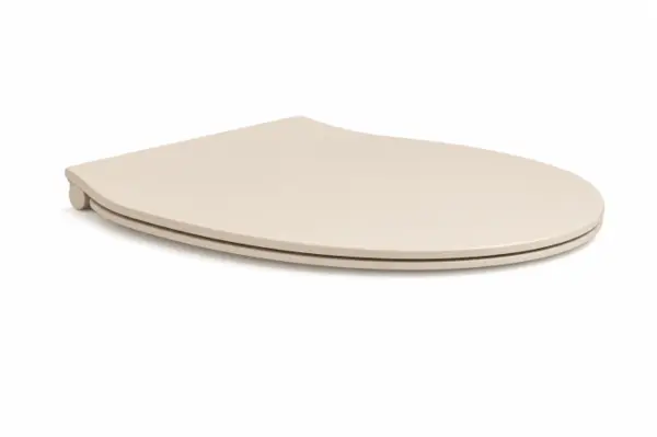 Capac vas wc cu soft close, quick release, ivory mat, Hatria Planeta
