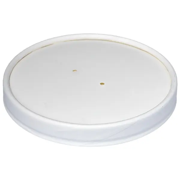 Capace Biodegradabile, Compostabile de Carton, PLA Albe, Diametru 184 mm, 25 buc