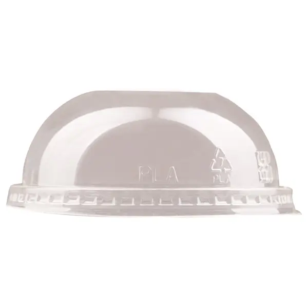 Capace Biodegradabile, Compostabile, PLA Cupola, fara Gaura Transparente, 96 mm, 50 buc