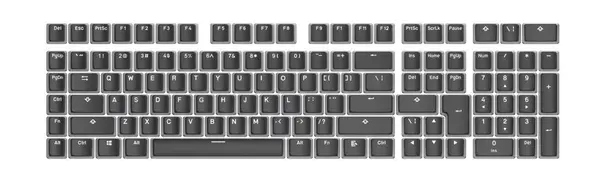 Capace pentru tastatură Hama – uRage, PBT Pudding, negre/transparente