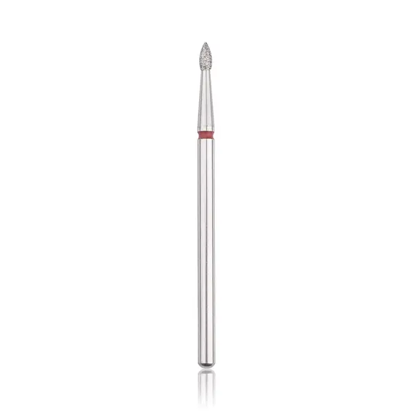 Capăt freza Diamant HEAD flacăra mică, roșu, L- 4,0 mm, Ø1,8 mm - HBD-243RD.018 - Everin.ro