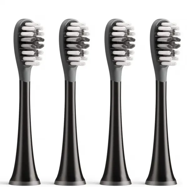Capat Rezerva Gum Care pentru Periuta Electrica Bitvae S2 / S3, Set 4 bucati, Negru