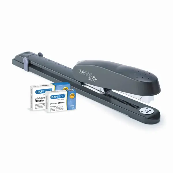 Capsator cu brat lung negru plastic 24-26/6 si 24-26/8 mm 50 coli Rapesco Capsator cu brat lung negru plastic 24-26/6 si 24-26/8 mm 50 coli Rapesco