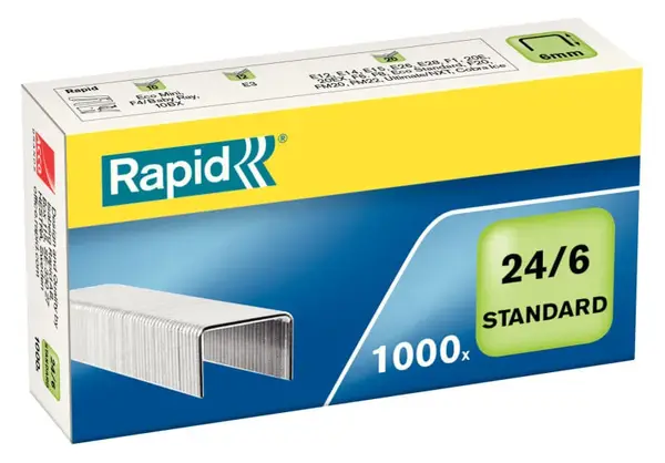 Capse 24/6 Rapid Standard 1000 bucati/cutie Capse 24/6 Rapid Standard 1000 bucati/cutie