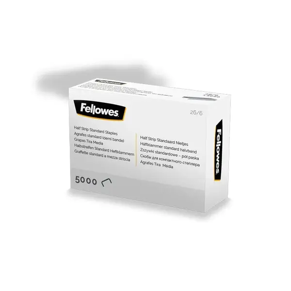 Capse Fellowes 26/6 5000/cut half strip microban Capse Fellowes 26/6 5000/cut half strip microban