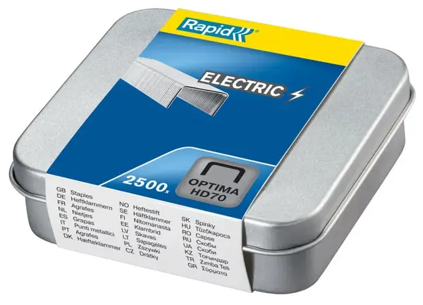 Capse Rapid Optima HD70 2-70 coli 2500 buc/cutie Capse Rapid Optima HD70 2-70 coli 2500 buc/cutie