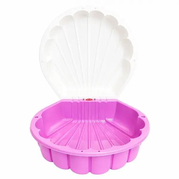 Capsula de joaca 2-in-1 Piscina si Nisipar pentru copii, Doloni PinkWhite Shell, dimensiune 79.5 x 86 x 37.7 cm
