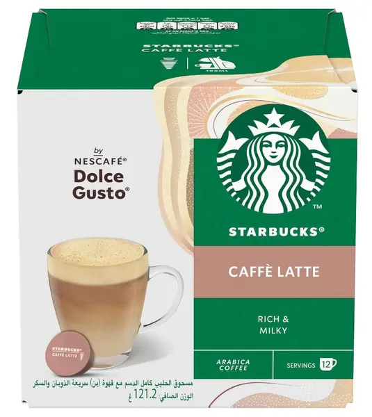Capsule de cafea STARBUCKS - Caffè Latte, 12 băuturi