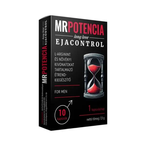 Capsule MR POTENCIA Ejacontrol, pentru întârzierea ejaculării, potență și performanță sexuală, cu maca și ginseng, 10 capsule