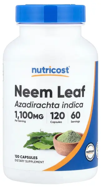 Capsule Nutricost Neem Leaf, 550 mg, 120