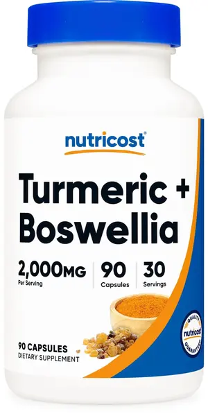 Capsule Nutricost - Turmeric + Boswellia, 90 capsule