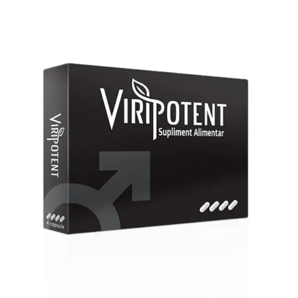 Capsule VIRIPOTENT, pentru potență, erecții puternice, întârzierea ejaculării și libido, formulă 100% naturală, 4 buc
