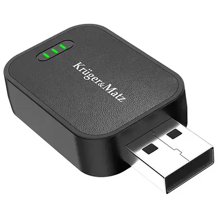 Car Kit Kruger&Matz Adaptor Wireless KM2025, Bluetooth, Wi-Fi (Negru)