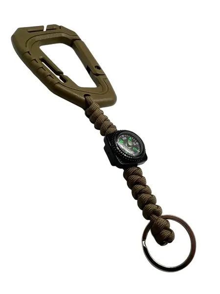 Carabina Polimer Paracord 550 cu Inel de Chei Theter Pathfinder Coyote Drop Zone - Default Title