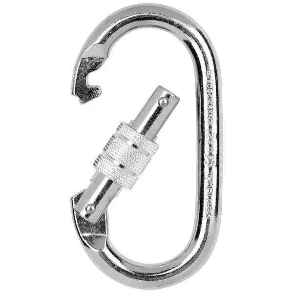 Carabiniera din otel Vertiqual ANNAPURNA, culoarea gri - 25 kN, 165g, 110 58 mm, alpinism utilitar Vertiqual, GRI