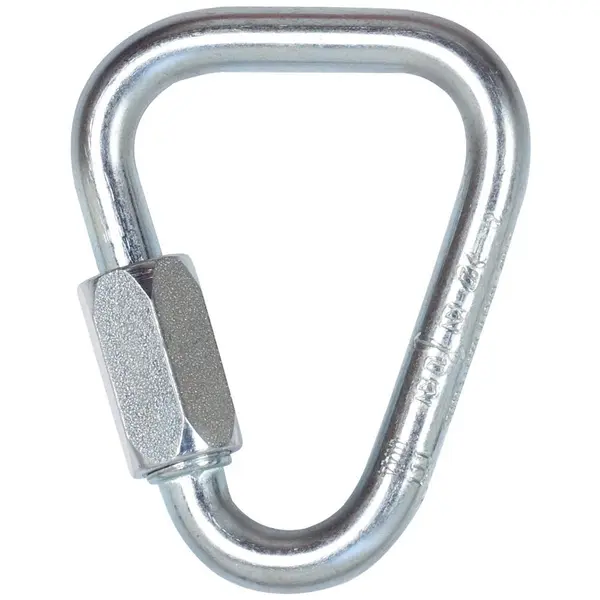 Carabiniera din otel Vertiqual DELTA, culoarea gri - 27 kN, 88g, 73 56 mm Vertiqual, GRI