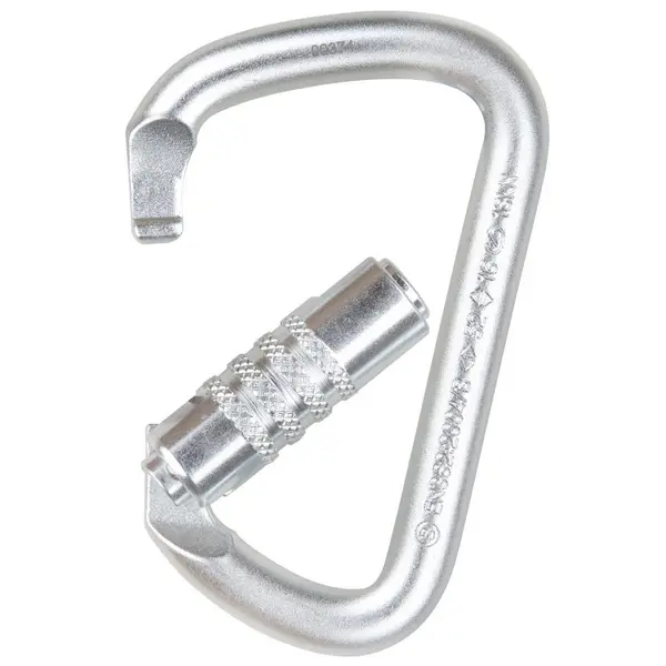 Carabiniera din otel Vertiqual MASSIVE, culoarea gri - 52 kN, 270g, 115 73 mm, alpinism utilitar Vertiqual, GRI