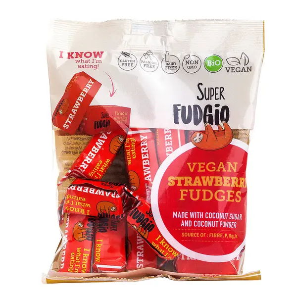 Caramele - aroma capsuni bio 150g Super Fudgio