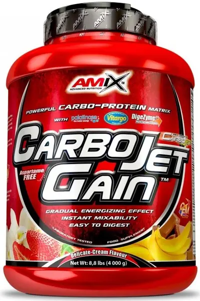 CarboJet Gain, banană, 4 kg, Amix