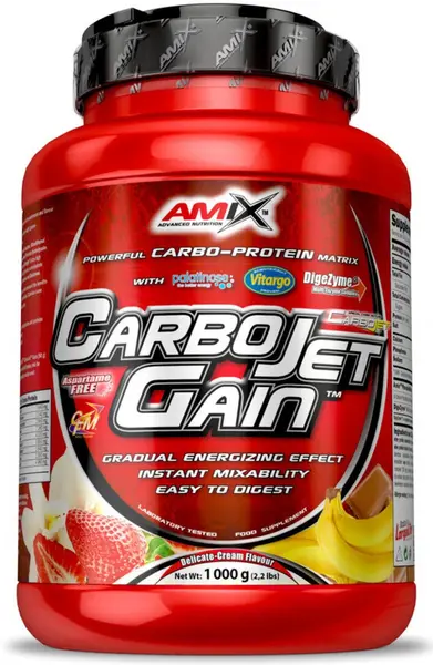 CarboJet Gain, ciocolată, 1 kg, Amix