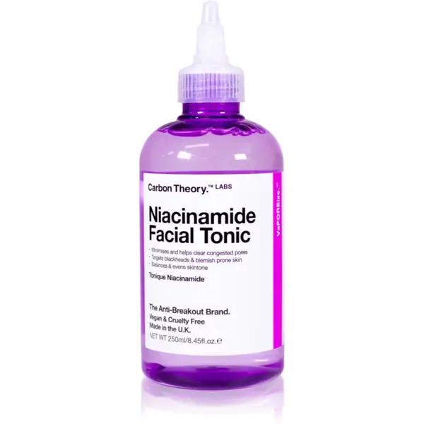 Carbon Theory Vaporeize Niacinamide Facial Tonic tonic pentru curatare cu niacinamidă 250 ml